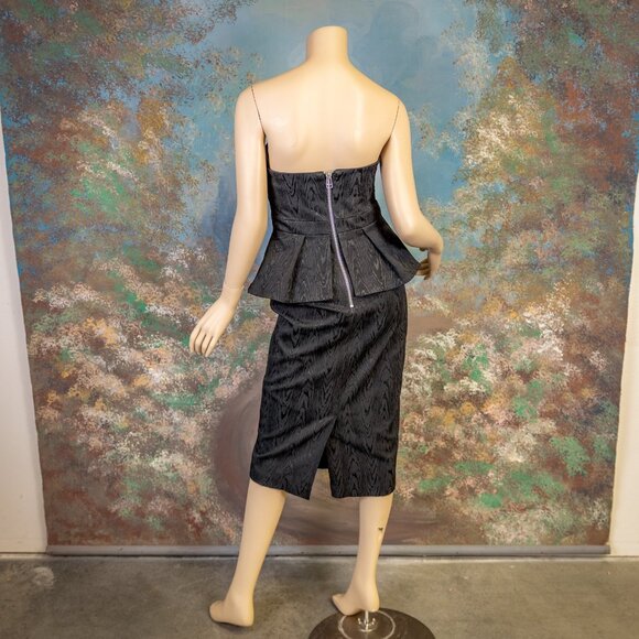 VERONICA BEARD Black Strapless Jacquard Allyson Dress  Size 6 NWT - Picture 11 of 16